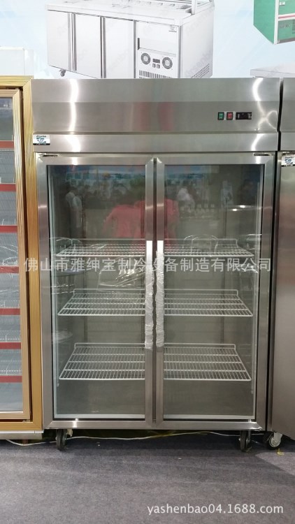 学校食堂蔬菜保鲜柜 长时间储存冷藏展示柜 水