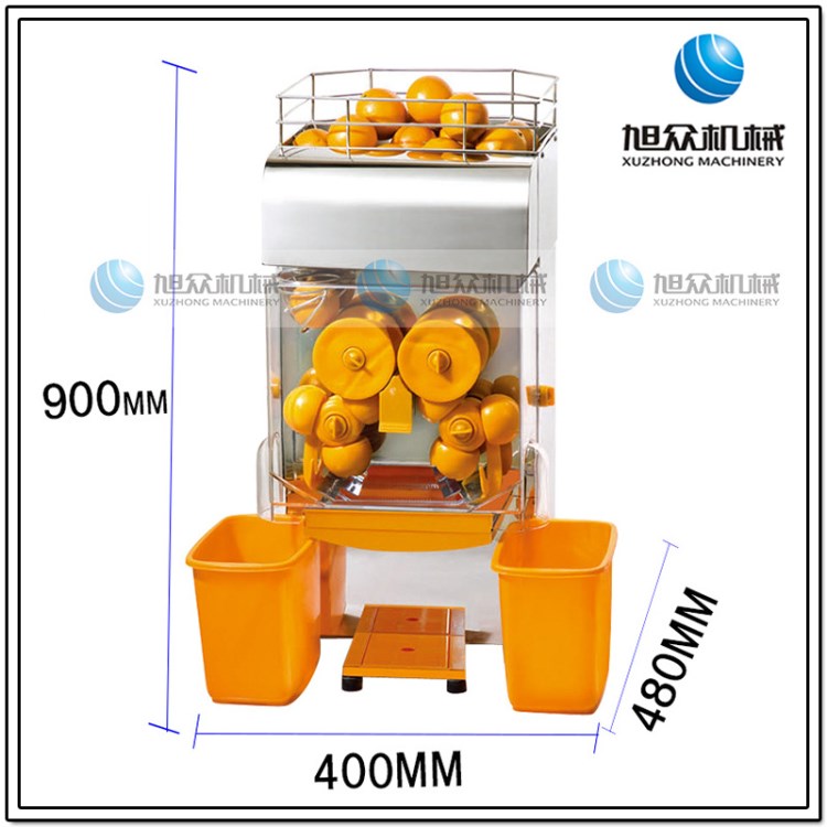 旭众商用自动榨橙汁机 不锈钢全自动榨汁机 厂家直销 终身维护
