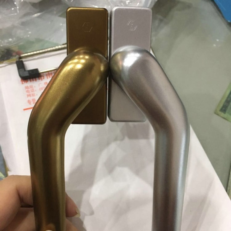 德国好博hoppe歪柄执手0710金刚网窗纱一体把手 铝