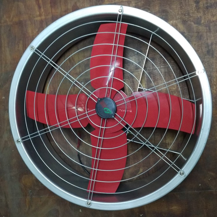 凯雄强力工业380v低噪音壁式机带网圆筒排气换气扇24