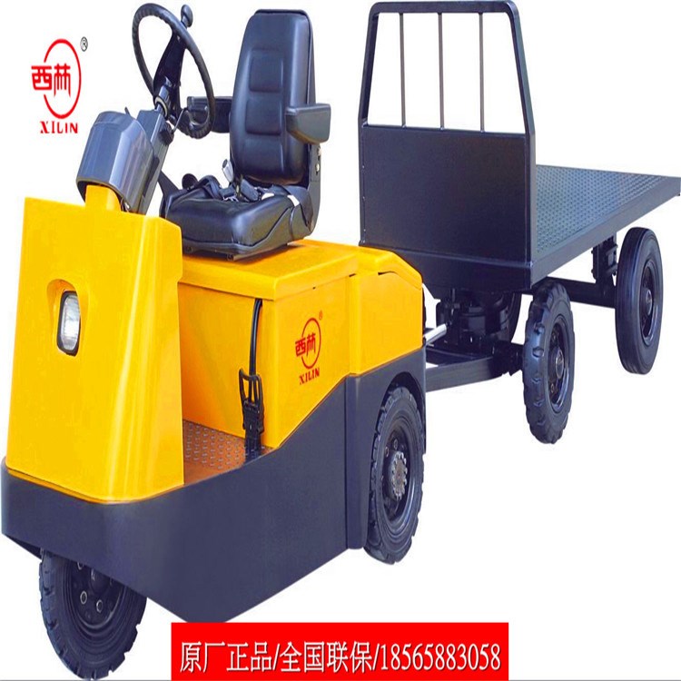 广东座驾式平板拖车 深圳西林全电动牵引车 全自动托