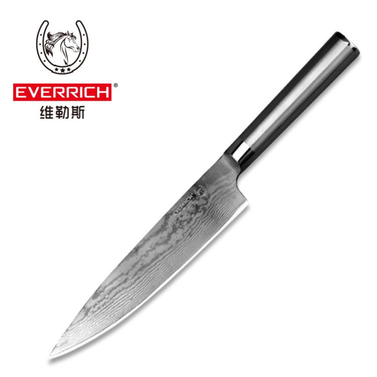 everrich刀具大马士革菜刀家用寿司刀厨房水果刀礼品