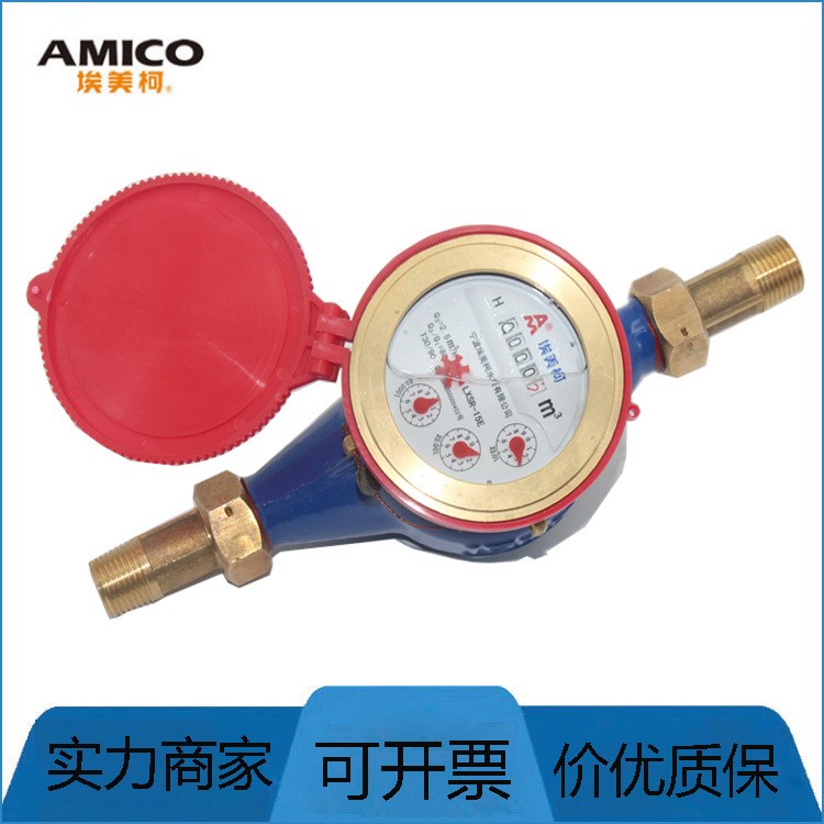 直销宁波埃美柯热水表家用自来水高温水表螺纹lxsr-e4