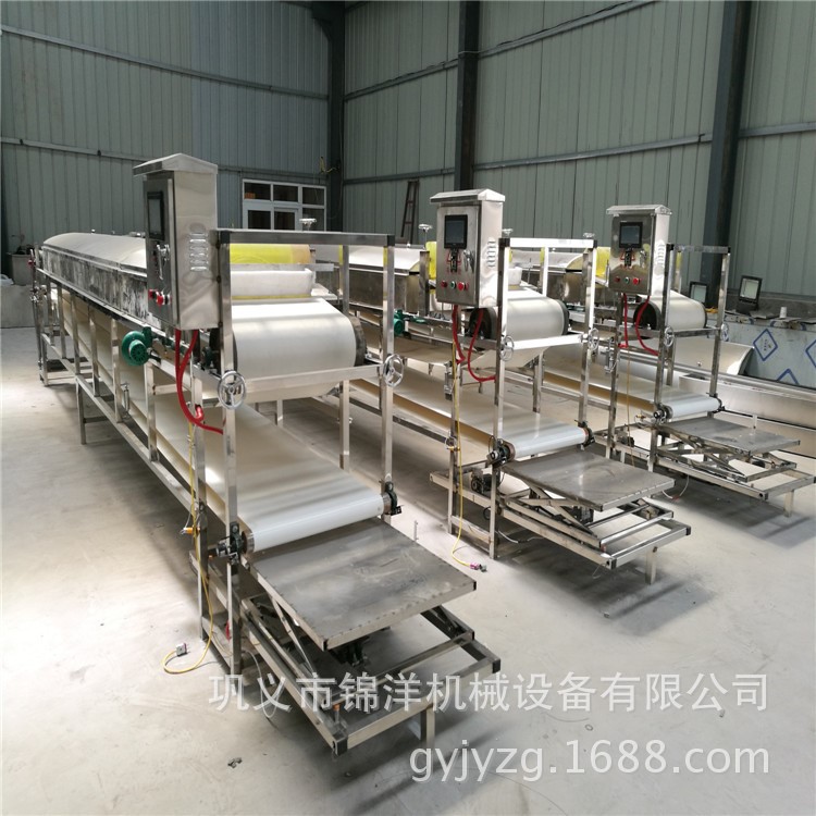 【擀面皮机器】宝鸡擀面皮生产机器 圆形粉皮机 面皮机 全自动 小本