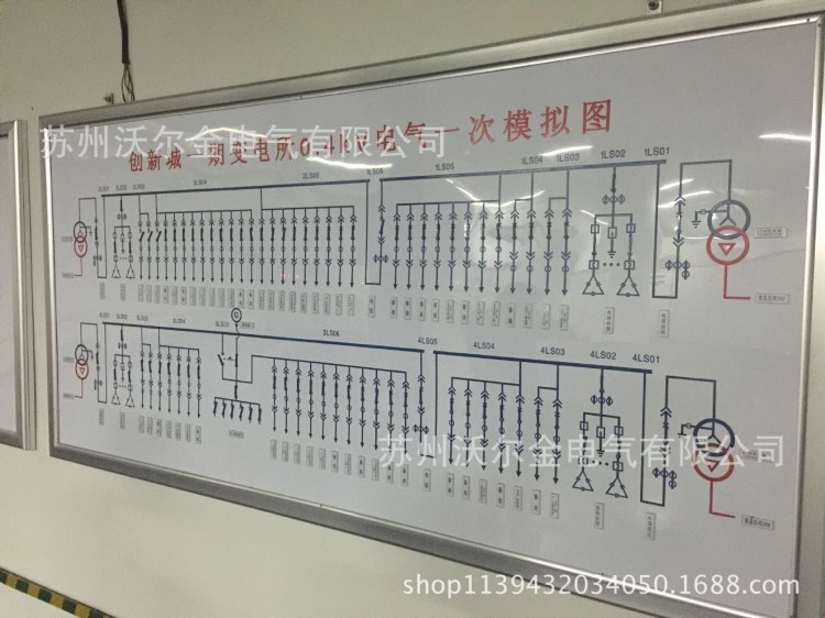 【马赛克模拟屏】变电所配电房模拟屏模拟盘厂家苏州