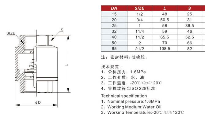 皇冠黃銅止回閥 黃銅絲口止回閥 黃銅立式絲口止回閥示例圖2