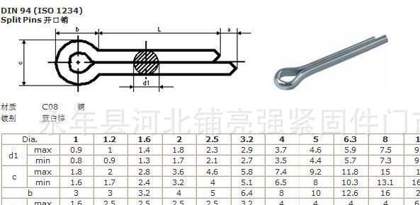 廠家直銷 開口銷 B型銷 彈簧銷 大量現(xiàn)貨供應(yīng)示例圖3