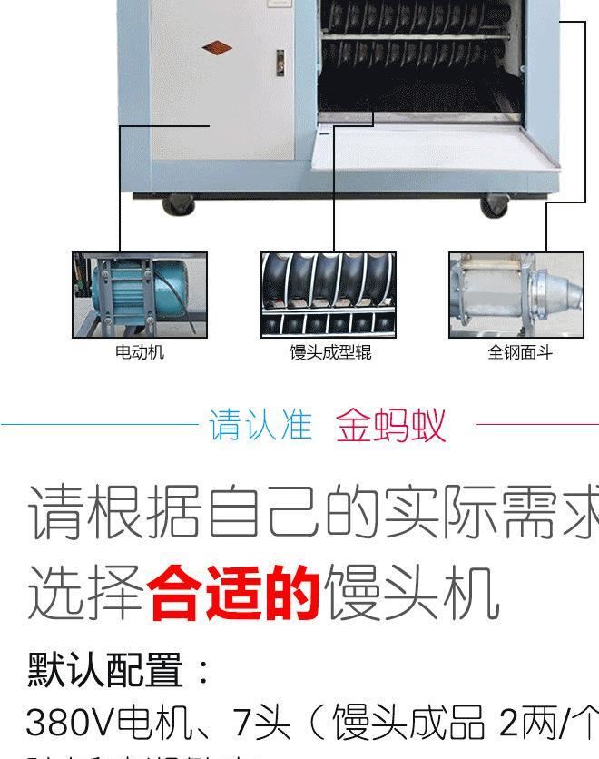 金螞蟻商用饅頭機(jī) 圓形全自動(dòng)小型饅頭成型機(jī) 多功能饅頭機(jī)示例圖2