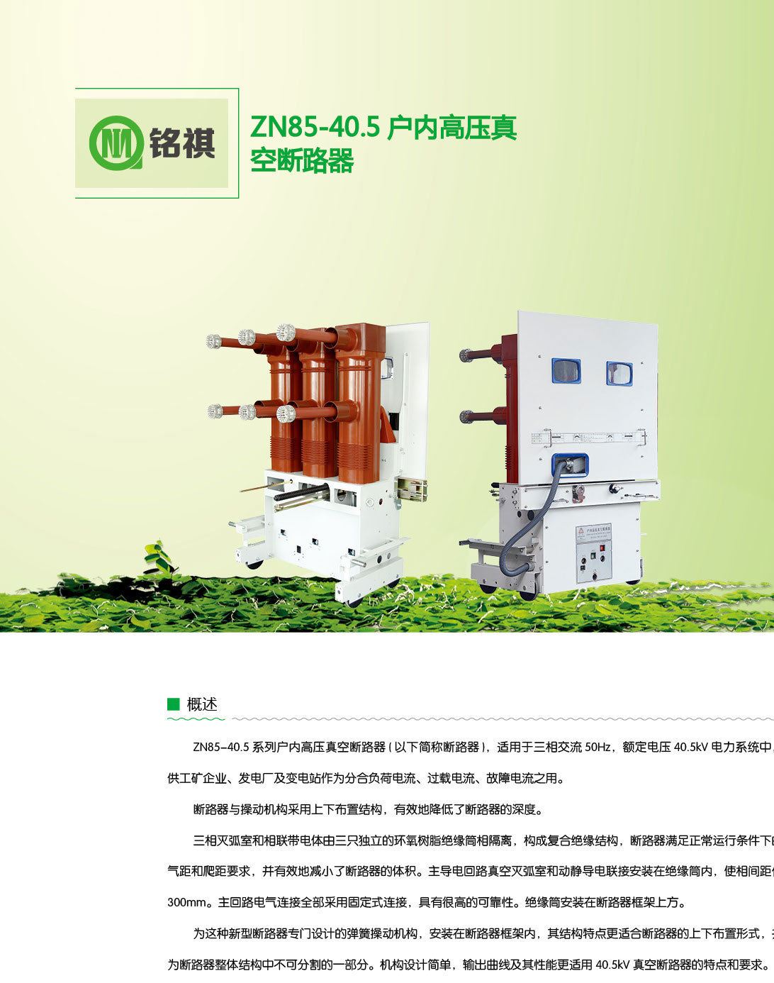 實力廠家 35KV真空開關ZN85-40.5 戶內高壓真空斷路器示例圖4