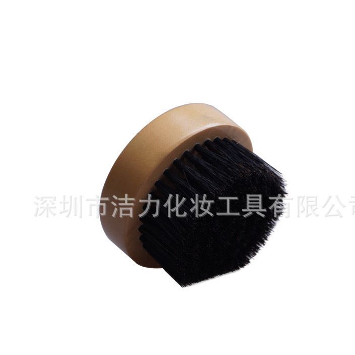 工廠直銷男士胡子刷 beard brush 櫸木天然豬鬃毛橢圓形胡須刷示例圖1