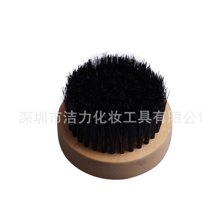 工廠直銷男士胡子刷 beard brush 櫸木天然豬鬃毛橢圓形胡須刷示例圖3