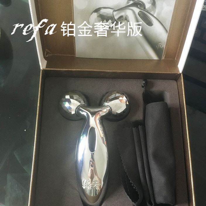 3D手動滾輪瘦臉按摩器微電流二輪塑形緊膚美容按摩儀瘦臉器批發示例圖1