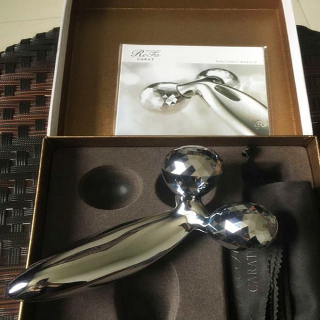 3D手動滾輪瘦臉按摩器微電流二輪塑形緊膚美容按摩儀瘦臉器批發示例圖2