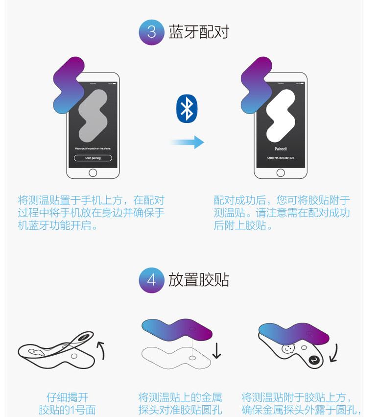 感之度  嬰幼兒童寶寶智能雙藍牙智能體溫計 連續檢測體溫貼示例圖16