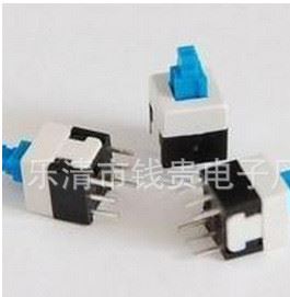 6腳 萬用表開關 線路板電源開關 方形自鎖按鈕開關 尺寸：7x7mm示例圖3