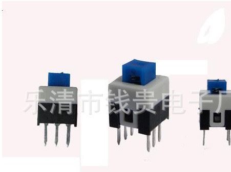 6腳 萬用表開關 線路板電源開關 方形自鎖按鈕開關 尺寸：7x7mm示例圖7