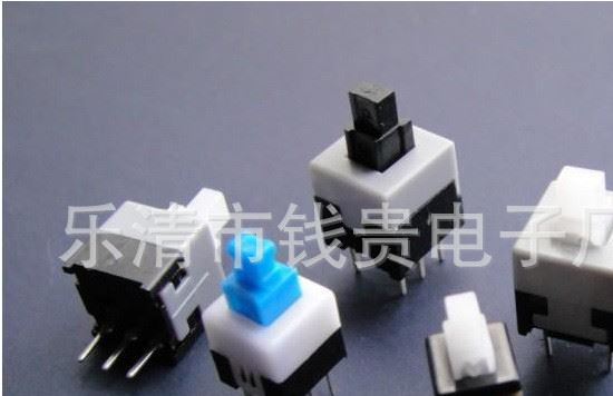 6腳 萬用表開關 線路板電源開關 方形自鎖按鈕開關 尺寸：7x7mm示例圖8