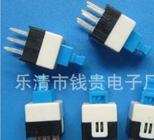 6腳 萬用表開關 線路板電源開關 方形自鎖按鈕開關 尺寸：7x7mm示例圖9