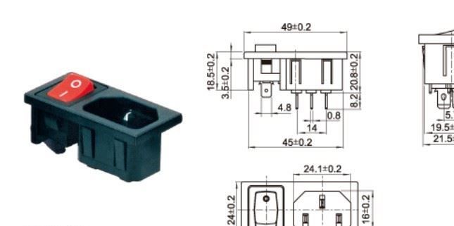 廠家直銷 AC品字電源插座 三芯插座 電飯鍋、機(jī)箱電源插座示例圖7