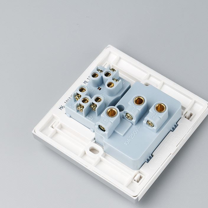 美加順二開雙控帶二三極插座86型五孔酒店家用電源墻壁廠家供應示例圖3
