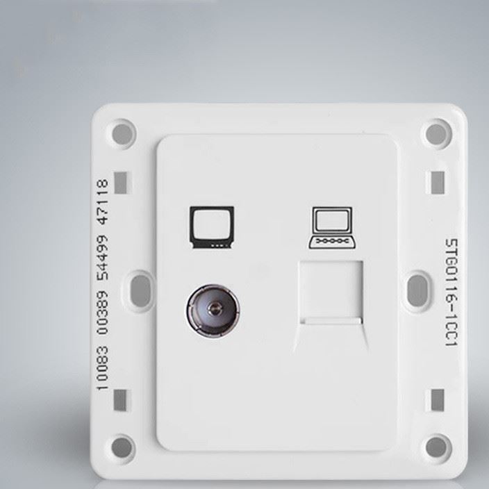 西門(mén)子5TG0 116-1CC1兩位電視電腦插座 遠(yuǎn)景雅白86型開(kāi)關(guān)插座面板示例圖2
