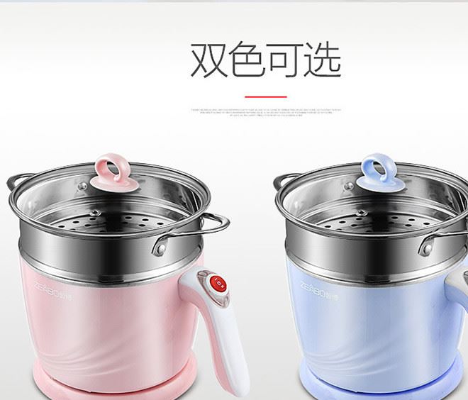 304不銹鋼多功能電煮鍋學生宿舍寢室小電鍋電火鍋電熱杯迷你示例圖8
