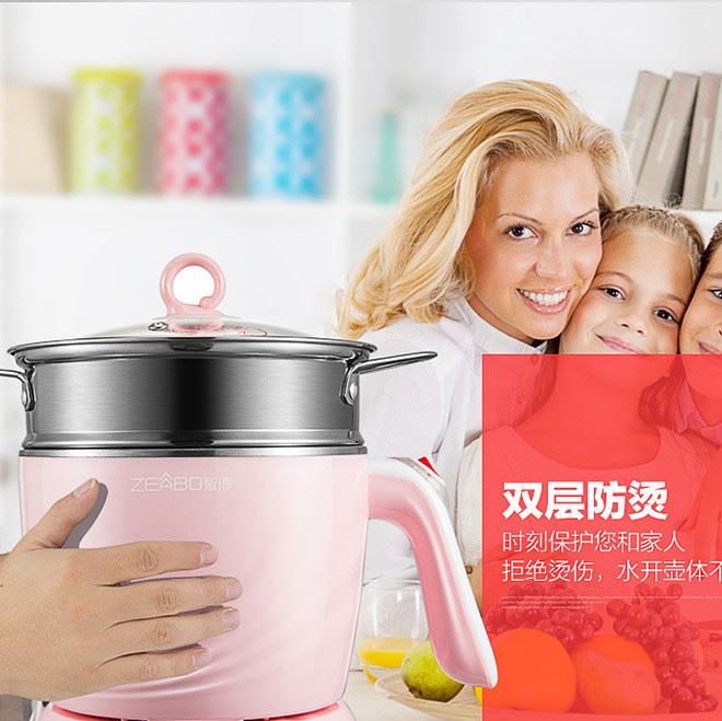 304不銹鋼多功能電煮鍋學生宿舍寢室小電鍋電火鍋電熱杯迷你示例圖16