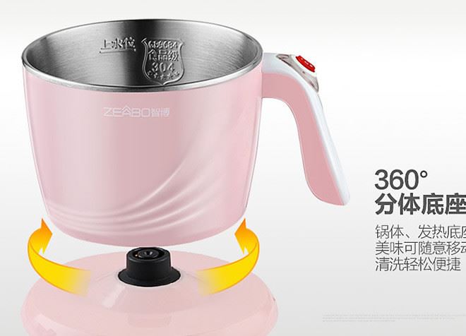 304不銹鋼多功能電煮鍋學生宿舍寢室小電鍋電火鍋電熱杯迷你示例圖17