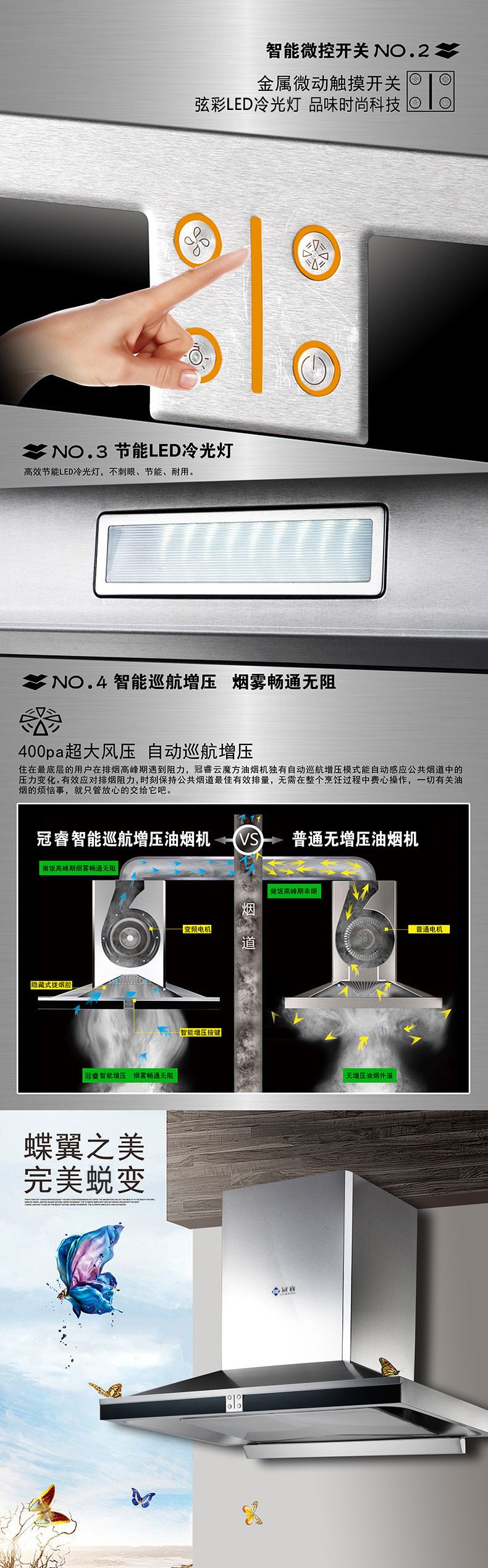 GR/冠睿 油煙機(jī) OEM 云魔方 頂吸式 抽油煙機(jī) 直排 歐式 吸油煙機(jī)示例圖7