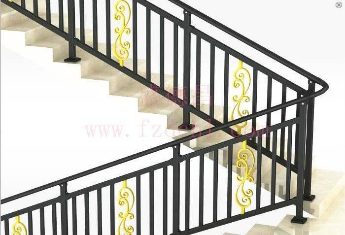定制加工鋅鋼組合式樓梯扶手 室內(nèi)室外樓梯扶手示例圖2