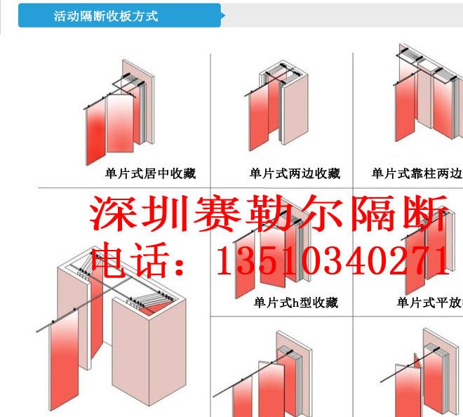 深圳酒店屏風活動隔斷可開門式隔斷墻示例圖7