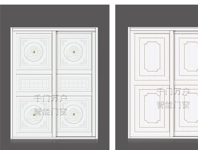 臥室衣柜門移門 雕刻板現(xiàn)代豪華衣柜門  新房衣櫥門來圖定做示例圖11
