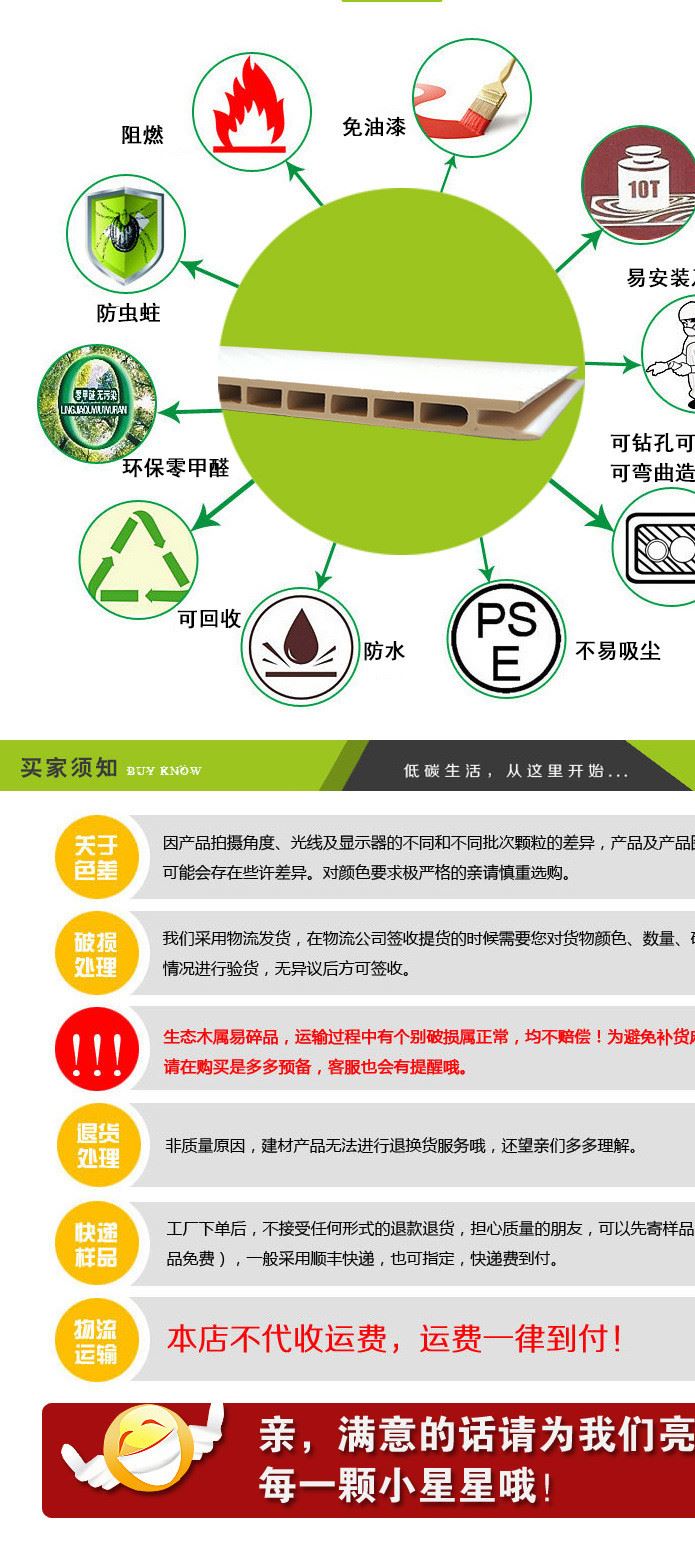 墻板卡條 快裝竹木纖維線條 踢腳線配套扣條 固定羅馬線框線示例圖37