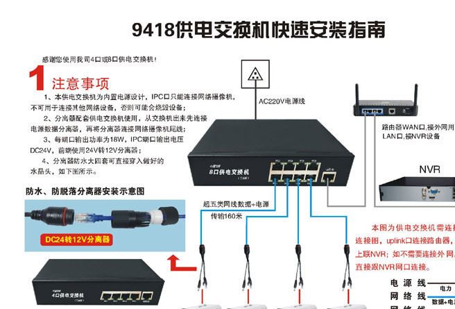 安防監(jiān)控專用9口POE供電交換機(jī)?？荡笕A攝像機(jī)通用POE供電交換機(jī)示例圖7