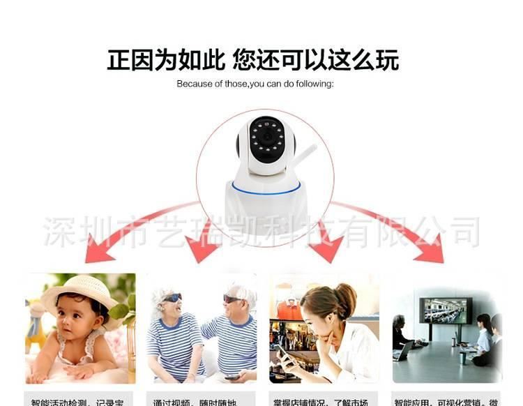 WIFI監控攝像頭 嬰兒監視器   網絡監控頭插卡示例圖10