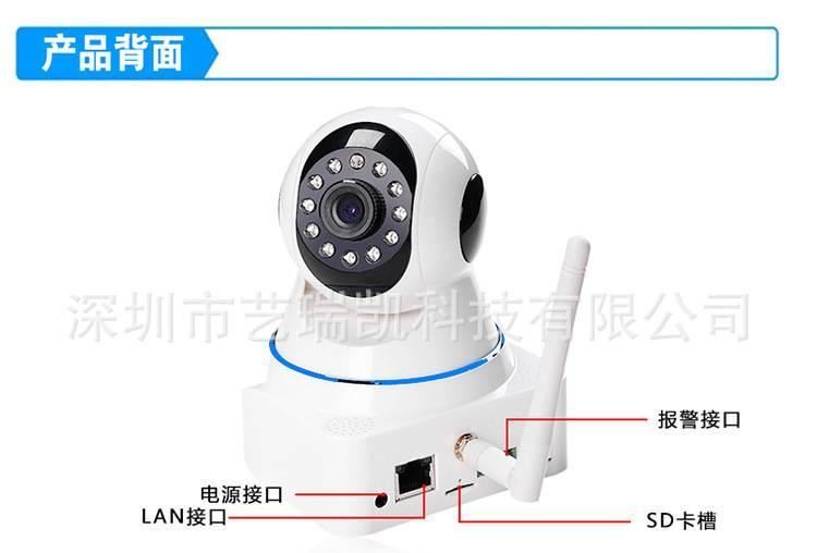 WIFI監控攝像頭 嬰兒監視器   網絡監控頭插卡示例圖19