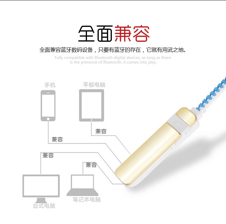 新款私模K13拉鏈?zhǔn)剿{(lán)牙耳機(jī)4.1入耳式金屬拉鏈耳機(jī) 創(chuàng)意禮品耳麥?zhǔn)纠龍D12