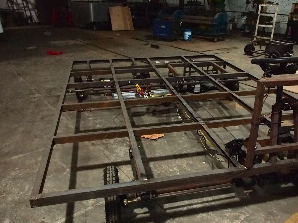 四輪電動車車架  平板車車架   電動貨車車架示例圖5