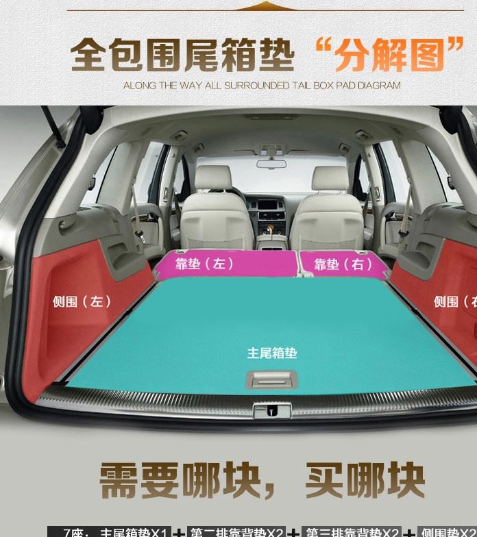 廠家直供批發(fā)一件代發(fā)貨專車用皮革后備箱墊汽車全包圍后備箱墊子示例圖1