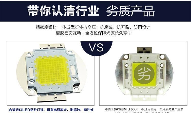 LED投光灯100W室外投射灯广告灯泛光灯20W30W50W防水户外70W200W示例图8