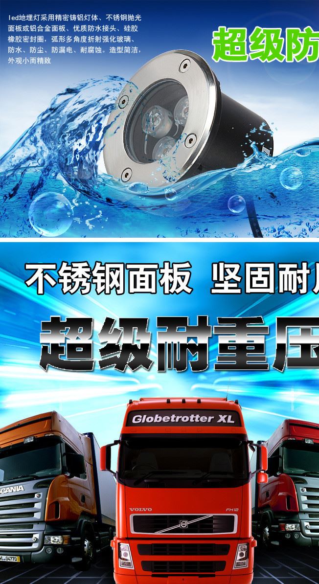 廠家戶外工程LED地埋燈公園廣場庭院地面嵌入式1-36W埋地射燈示例圖2