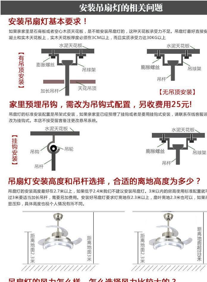 52寸木葉吊扇燈歐式仿古吊扇帶燈簡約復(fù)古電風(fēng)扇燈8155質(zhì)量保證示例圖32