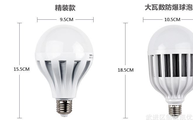 厂家直销LED球泡节能E27螺口室内照明3W/5W/7W大功率灯珠超亮批发示例图16