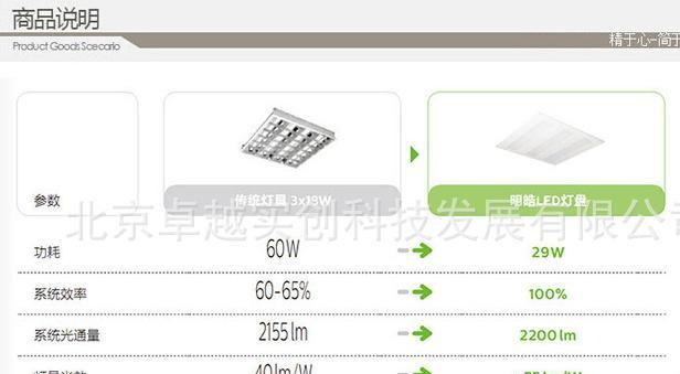 飛利浦LED格冊(cè)燈600*600mm明皓二代CR098平板燈 辦公室格冊(cè)燈盤示例圖2