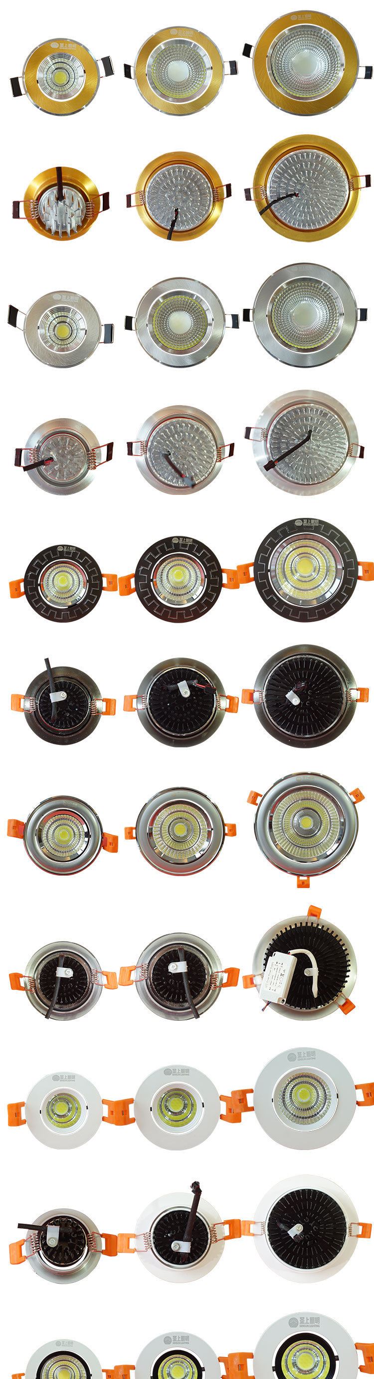 桶燈led筒燈7.5開孔洞燈led單燈孔燈8公分小客廳天花燈嵌入式工程示例圖6