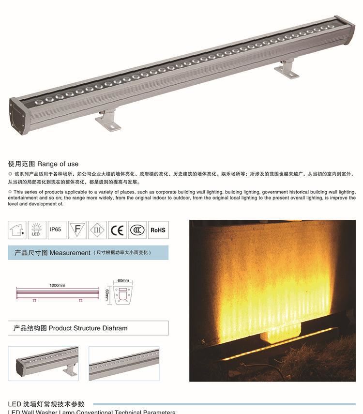 led洗墻燈戶外橋梁洗墻燈外墻洗墻燈戶外燈具示例圖5