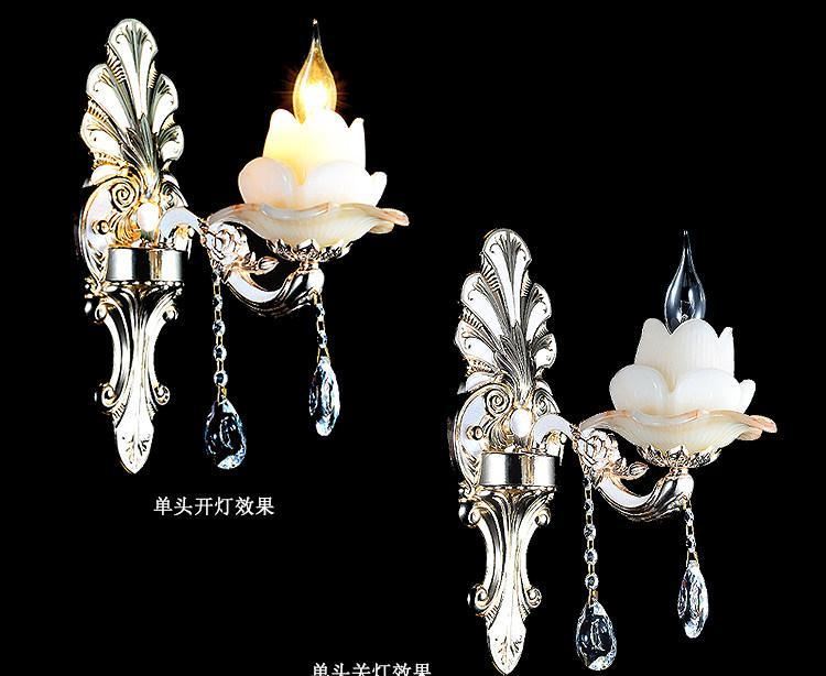 歐式玉石水晶吊燈奢華大氣家用大廳鋅合金燈具客廳云石蠟燭餐廳燈示例圖21