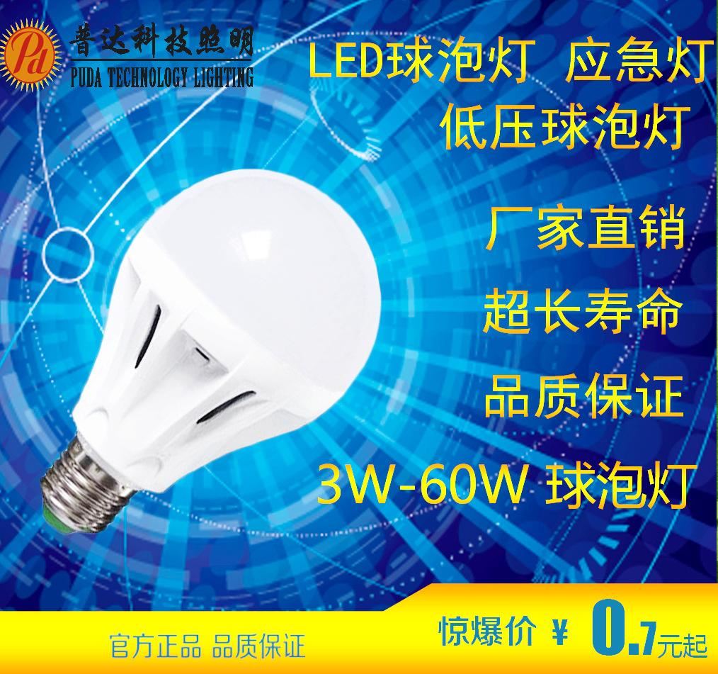 廠家直銷led燈 led低壓燈具 應急燈 led球泡燈 3W-60W球泡燈示例圖1