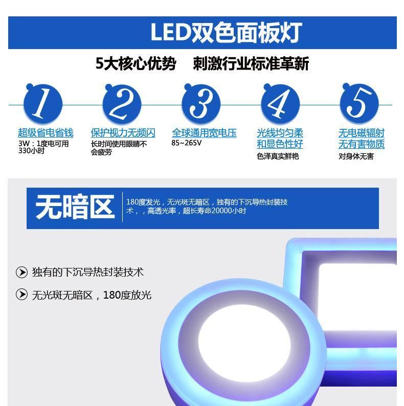 室內(nèi)led圓形6W12W18W24W明裝筒燈廚房廚衛(wèi)超薄防霧吸頂式示例圖10