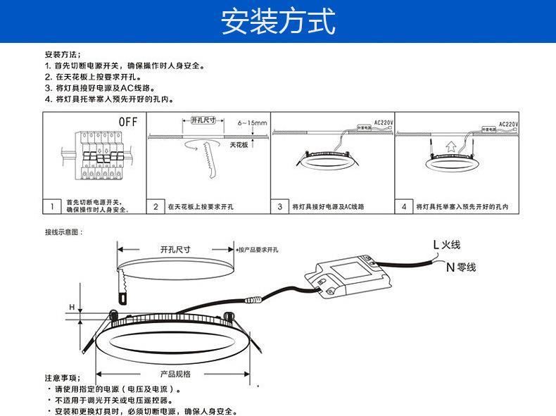 室內(nèi)led圓形6W12W18W24W明裝筒燈廚房廚衛(wèi)超薄防霧吸頂式示例圖30